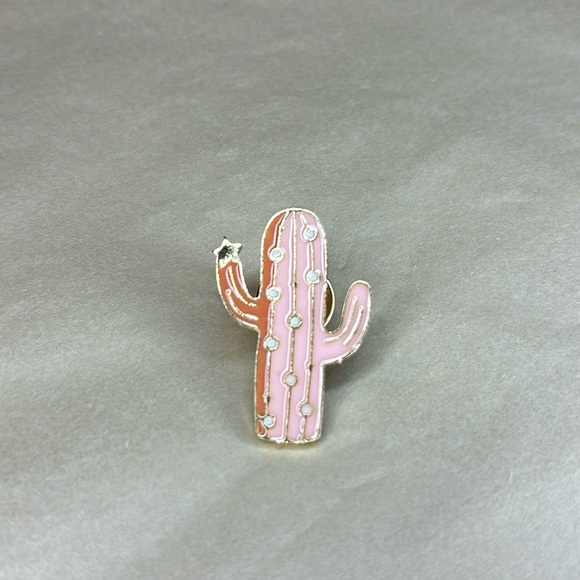 Unbranded Jewelry - Pink & Orange Southwestern Cactus Enamel and Metal Pin